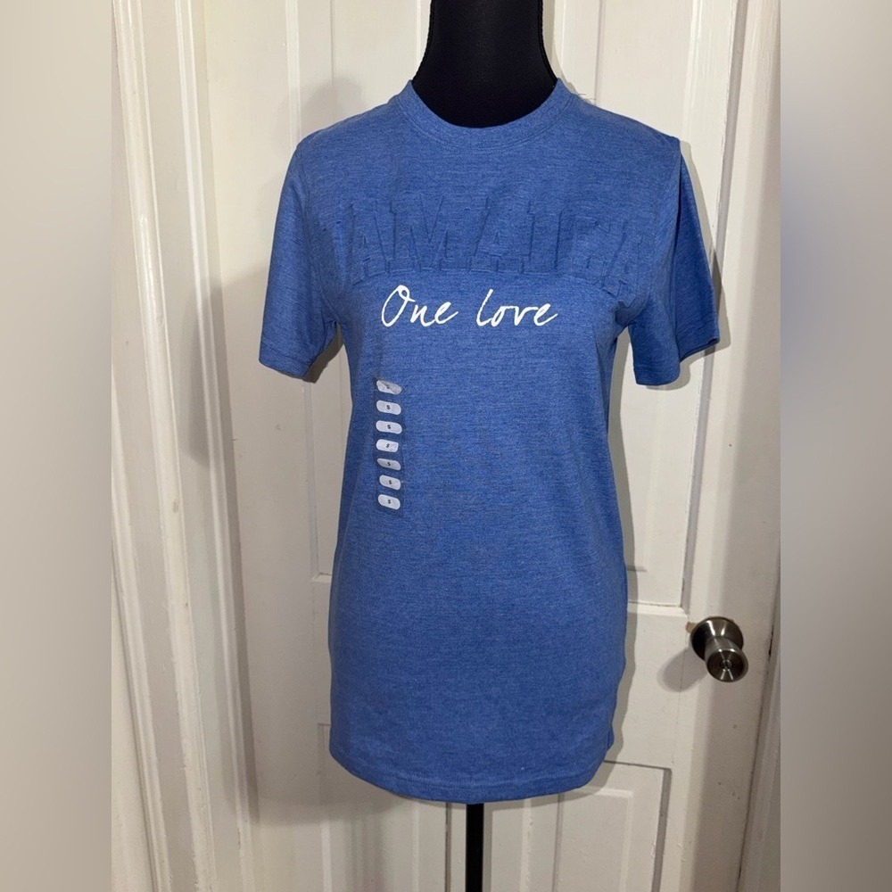 NWT limited edition men women Jamaica size small shirt Blue Graphic T-Shirt
